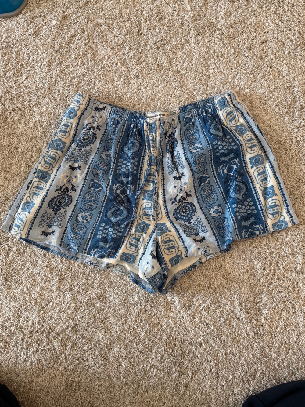 Abercrombie & Fitch Blue Paisley Print cloth Shorts